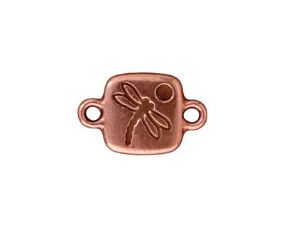 TierraCast Antique Copper (plated) Dragonfly Link w/ Glue In 20x13mm