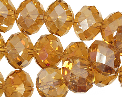 Topaz AB Crystal Faceted Rondelle 14mm
