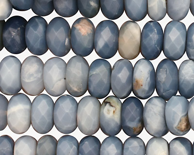Owyhee Blue Opal Faceted Rondelle 10mm