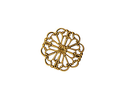 Stampt Antique Gold (plated) Wildflower Filigree 15mm
