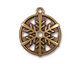 TierraCast Antique Gold (plated) Snowflake Drop 24x28mm