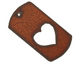 The Lipstick Ranch Rusted Iron Heart Dog Tag Pendant 30x55mm