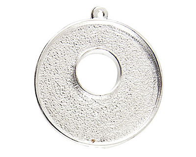 Nunn Design Sterling Silver (plated) Grande Circle Bezel Toggle 37x32mm