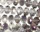Purple & Clear AB Crystal Faceted Rondelle 10mm