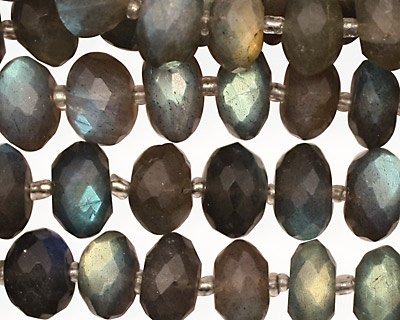 Labradorite Faceted Rondelle 11mm