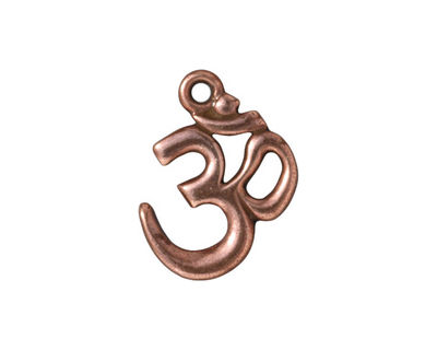 TierraCast Antique Copper (plated) Om Pendant 16x22mm