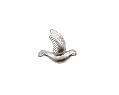 Ezel Findings Rhodium (plated) Peace Dove 11x15mm