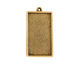 Nunn Design Antique Gold (plated) Grande Rectangle Bezel Pendant 46x25mm