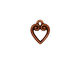 TierraCast Antique Copper (plated) Heart Charm 10x13mm