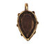 Green Girl Bronze Flower Teardrop Bezel 18x30mm