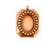Stampt Antique Copper (plated) Nouveau Beaded Frame Oval Setting 10x14mm