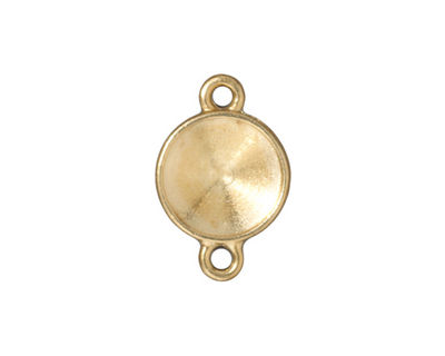 TierraCast Gold (plated) Plain Round Frame Link 22x14mm