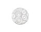 Lillypilly Silver Groovy Circles Anodized Aluminum Disc 19mm, 22 gauge