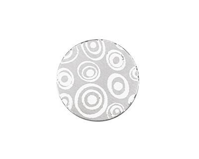 Lillypilly Silver Groovy Circles Anodized Aluminum Disc 19mm, 22 gauge