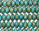 Turquoise Mosaic Magnesite Rondelle 8mm
