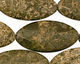 African Green Jasper Horse Eye 40x20mm