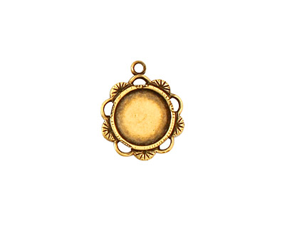 Stampt Antique Brass Spring Blossom Round Setting 9mm
