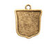 Nunn Design Antique Gold (plated) Crest Ensign Bezel Pendant 20x24mm