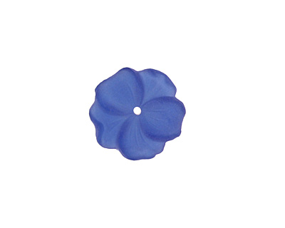 Matte Sapphire Lucite Buttercup Flower 4x14mm