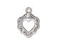 TierraCast Antique Silver (plated) Sacred Heart Ring 19x25mm