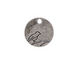 Nunn Design Antique Silver (plated) Small Circle Bird Tag 19mm
