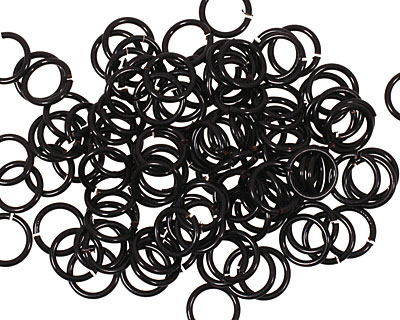 Artistic Wire Black Chain Maille Jump Ring 5.95mm, 18 gauge