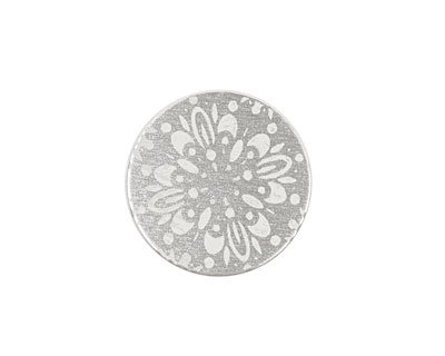 Lillypilly Silver Kaleidoscope Anodized Aluminum Disc 19mm, 22 gauge