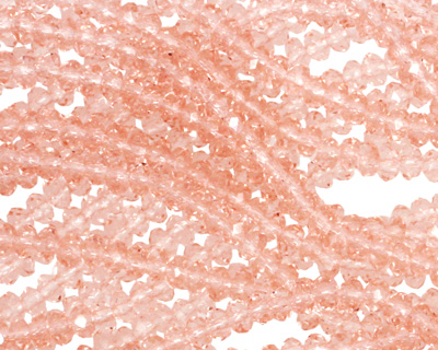 Impatiens Pink Crystal Faceted Rondelle 3mm