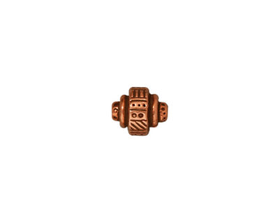 TierraCast Antique Copper (plated) Ethnic Barrel 9x7mm