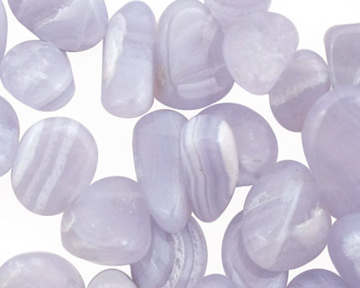 Blue Lace Flat Polished Pebble Drop 7-10x10-17mm