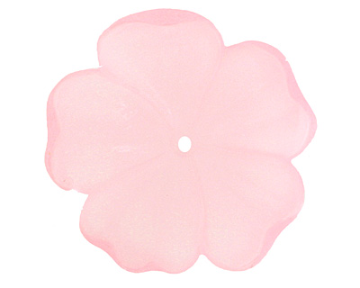 Matte Rose Lucite 5 Petal Flower 10x36mm