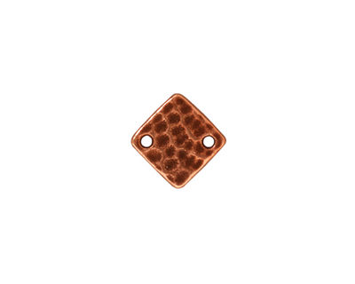 TierraCast Antique Copper (plated) Hammered Diamond Link 12mm