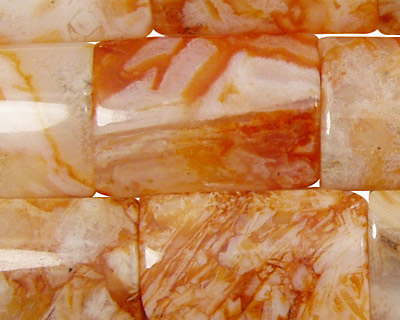 Red Brioche Agate Thin Pillow 25x18mm