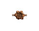 Stampt Antique Copper (plated) Clematis Connector 17x10mm