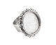 Nunn Design Antique Silver (plated) Large Ornate Circle Bezel Adjustable Ring 28mm