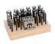 Dapping Punch Set w/ Block 2.3mm to 25mm (24 pieces)