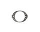 Pewter Dotted Open Oval 19x15mm