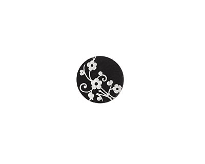 Lillypilly Black Floral Vine Anodized Aluminum Disc 11mm, 22 gauge