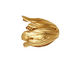 Brass Flourish Petal Bead Cap 22x14mm