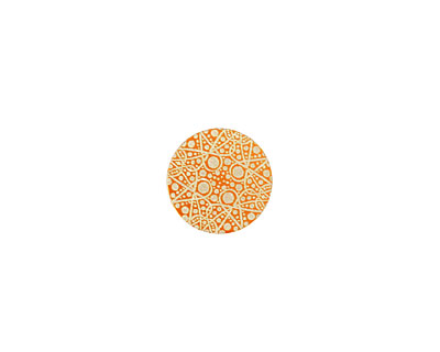 Lillypilly Orange Geometrics Anodized Aluminum Disc 11mm, 24 gauge