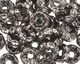 Gunmetal (plated) Crystal Rhinestone Rondelle 3x6mm