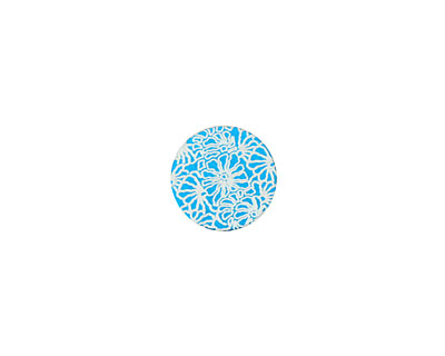 Lillypilly Turquoise Weathered Daisy Anodized Aluminum Disc 11mm, 24 gauge
