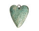 Earthenwood Studio Ceramic Aqua Crackle Heart 23x32mm