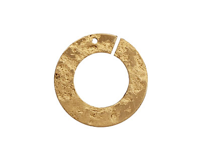 Brass Textured Ring Connector 22mm