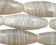 Gray Onyx (natural) w/ Banding 6 Sided Rice 36x12mm