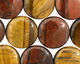 Tiger Eye (multi) Puff Coin 18mm