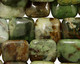 Petrified Green Opal Puff Square 15mm