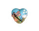 Grace Lampwork Purple Dragonfly w/ Orange Flora Heart 19-20mm