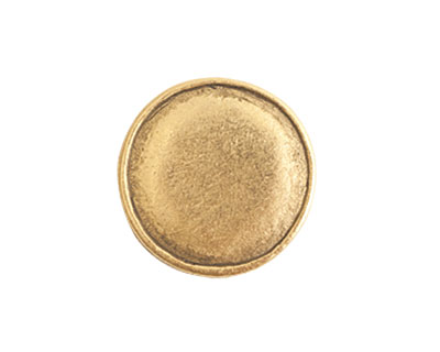 Nunn Design Antique Gold (plated) Crest Seal Tag 13mm