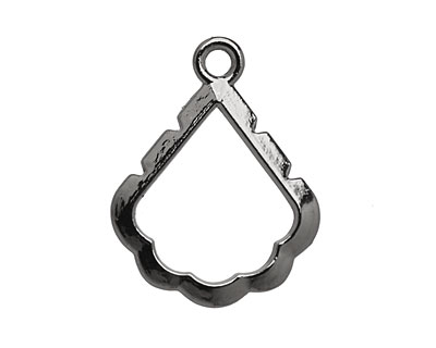 Artistic Wire Hematite Pear Wrapper 19x25mm